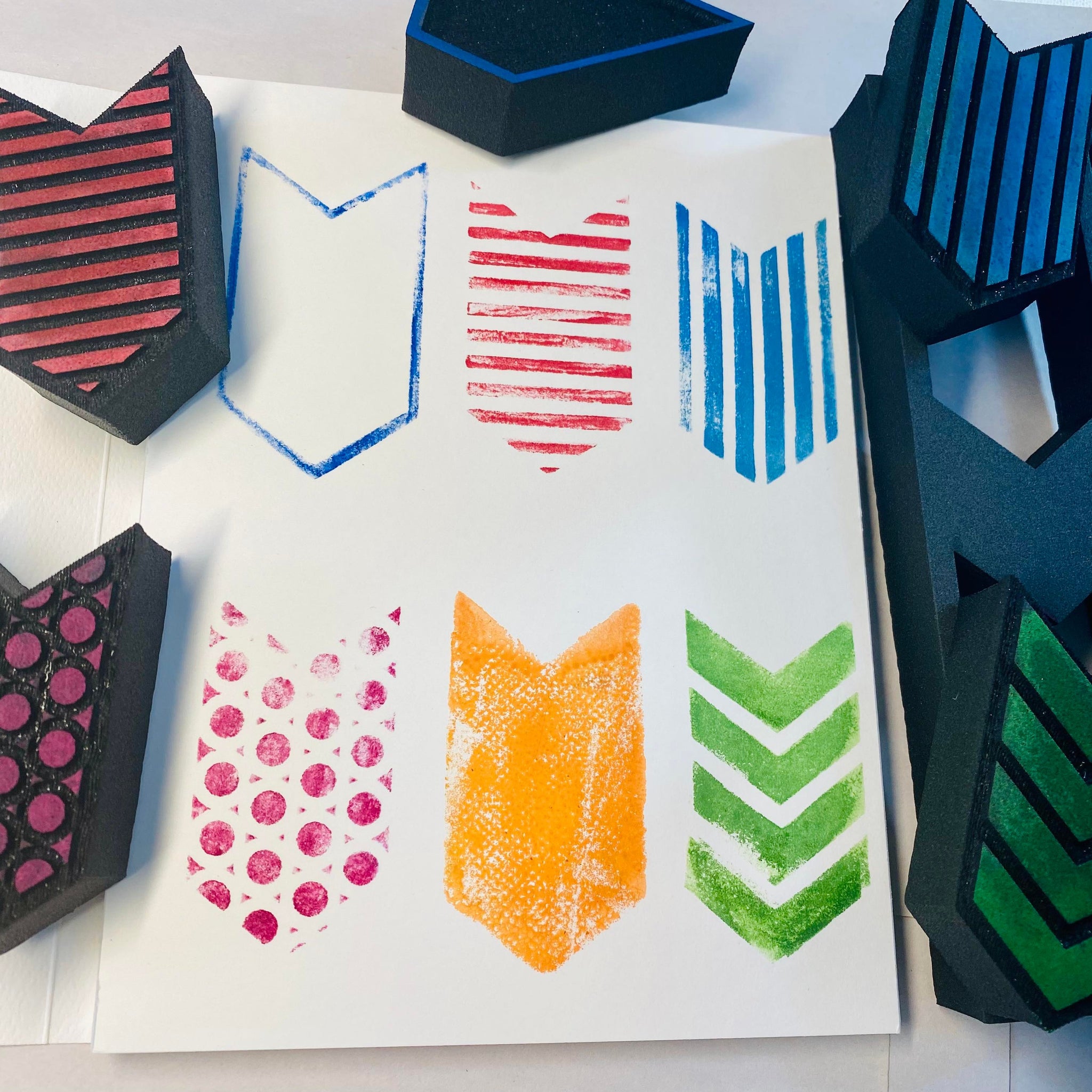 Designs by Gina H. | Geometric Arrows | Foam Stamps - Set of 6