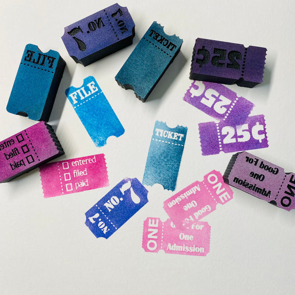 Candy Rosenberg | Small Tickets | Foam Stamps - Set of 6