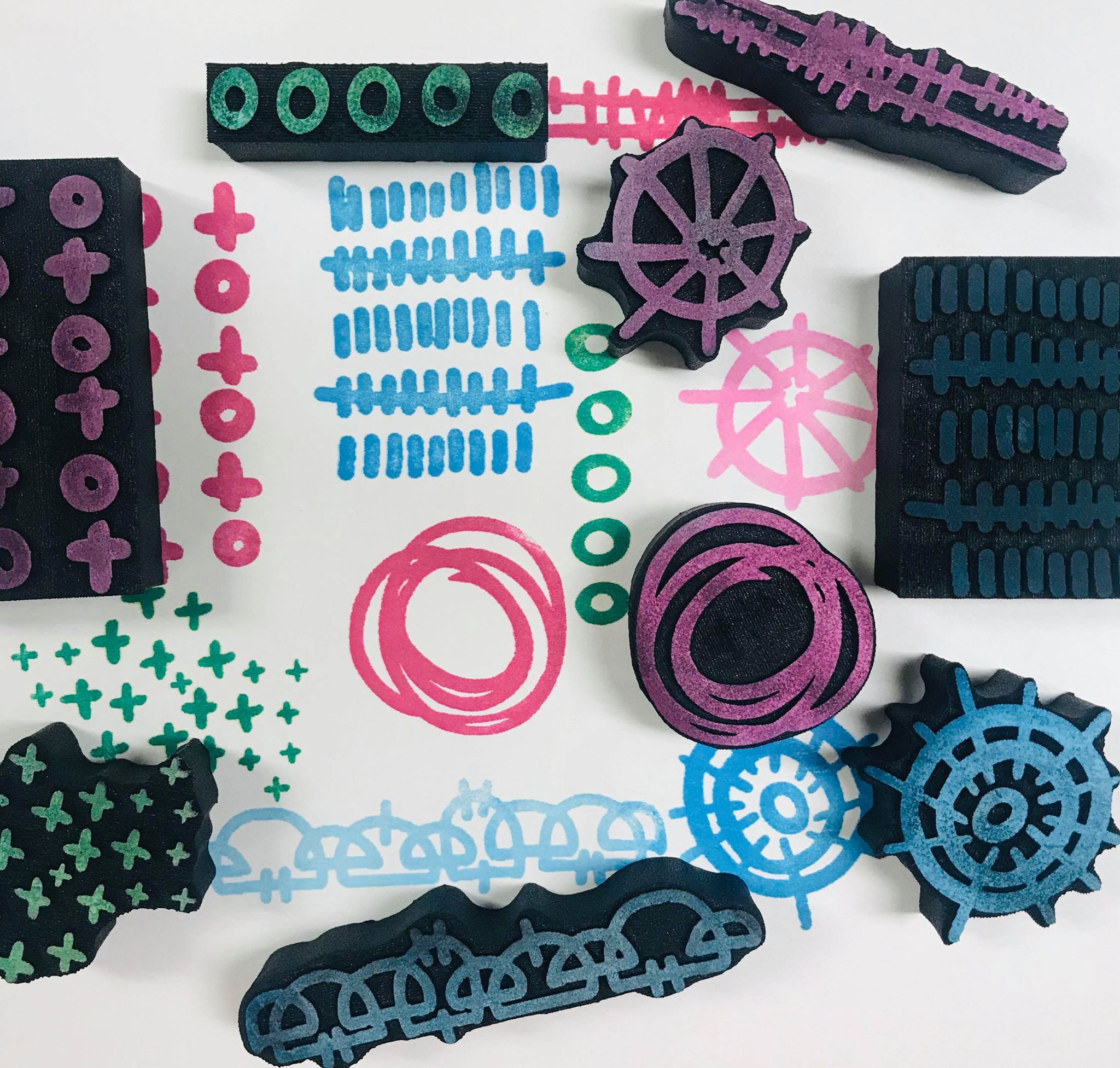 Flutterby Designs | Patterns | Foam Stamps - Set of 9
