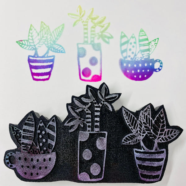 Gale Nation | Potted Plants | Foam Stamp