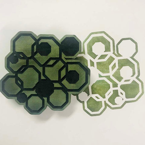 Designs by Gina H. | Fragmented Octagons | Foam Stamp