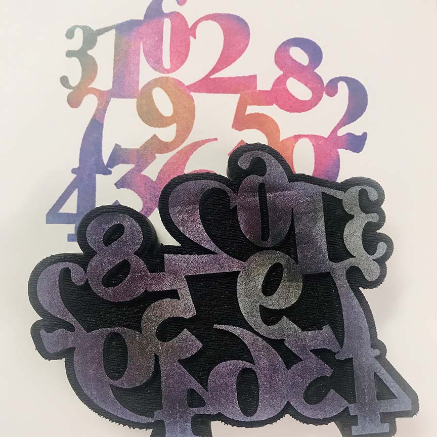 Designs by Gina H. | Fragmented Numbers | Foam Stamp