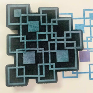 Designs by Gina H. | Fragmented Squares | Foam Stamp