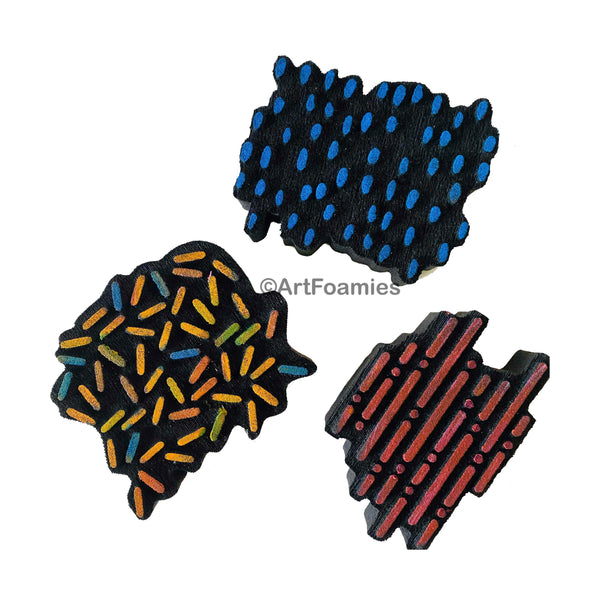 Flutterby Designs | Sprinkles | Foam Stamps - Set of 3
