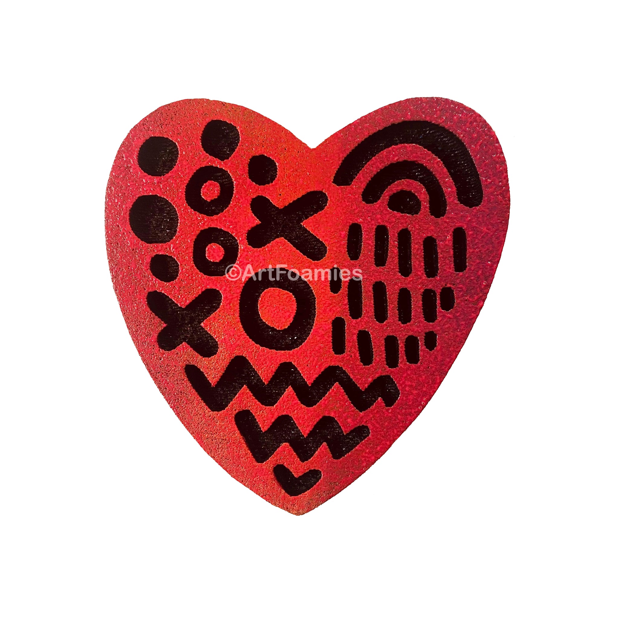 Kae Pea | XO Doodle Heart | Foam Stamp
