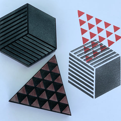 Balzer Designs | Geo | Foam Stamps - Set of 2