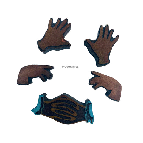 Sunny Carvalho | Pairs of Hands | Foam Stamps - Set of 5