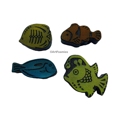 Red Tin Roof | Fishies | Foam Stamps - Set of 4