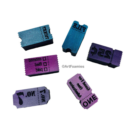 Candy Rosenberg | Small Tickets | Foam Stamps - Set of 6