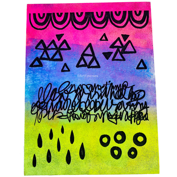Kae Pea | Scribbles Imprint Pad | Foam Stamp