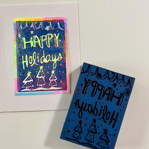 Kae Pea | Happy Holidays | Foam Stamp