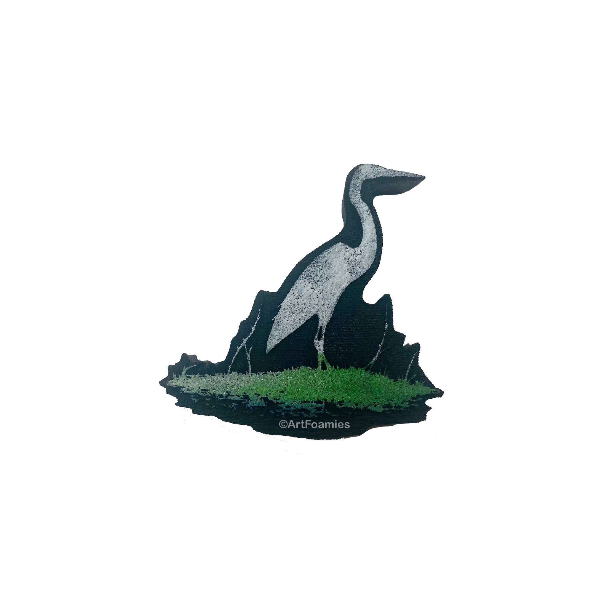 Kevin Nakagawa | Stampscapes Heron | Foam Stamp