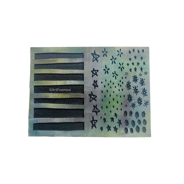 Kae Pea | Stars 'n Stripes Imprint Pad | Foam Stamp