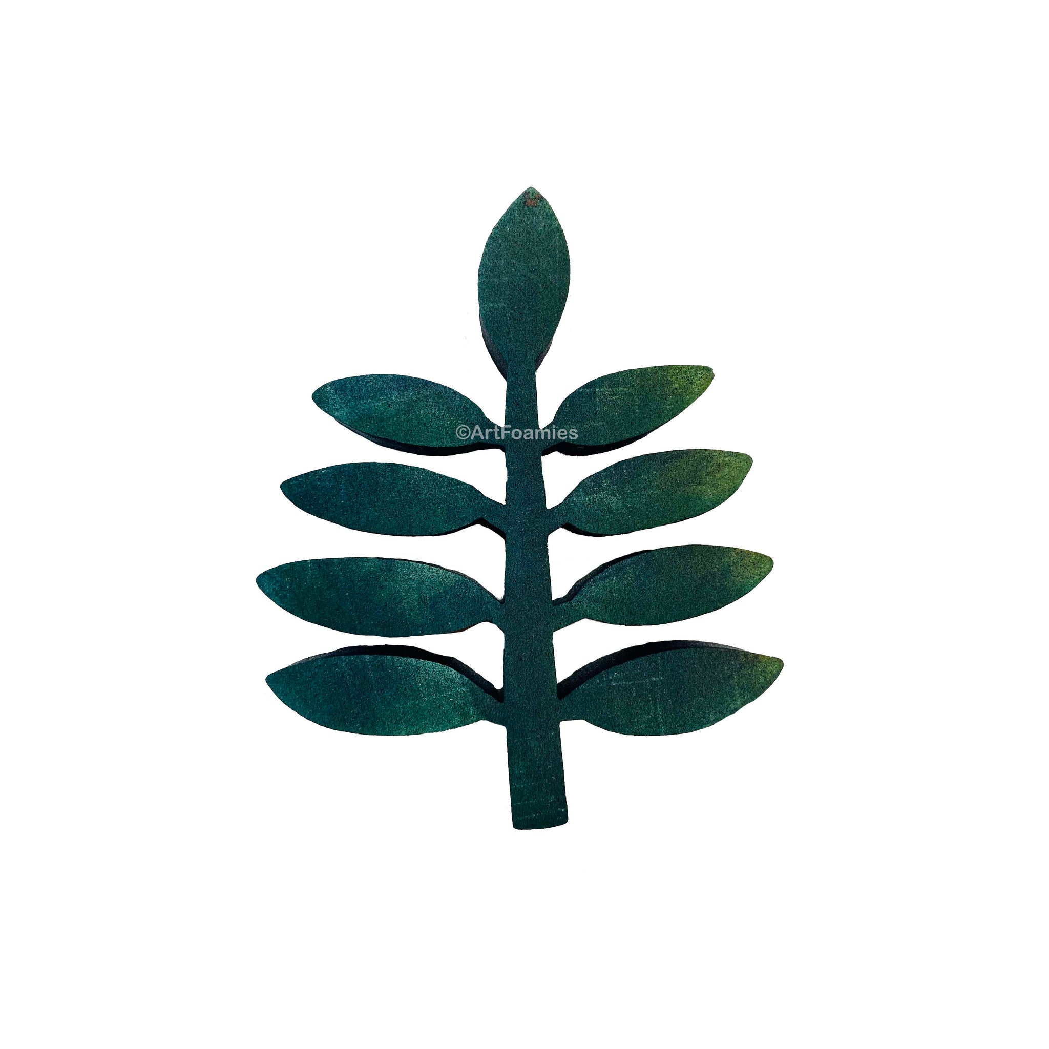 Kae Pea | Springy Sprig with 9 leaves | Foam Stamp