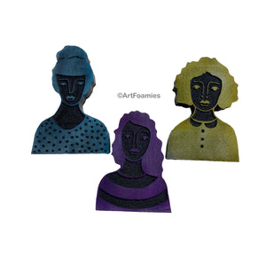 Megan Quinlan | Three Friends | Foam Stamps - Set of 3