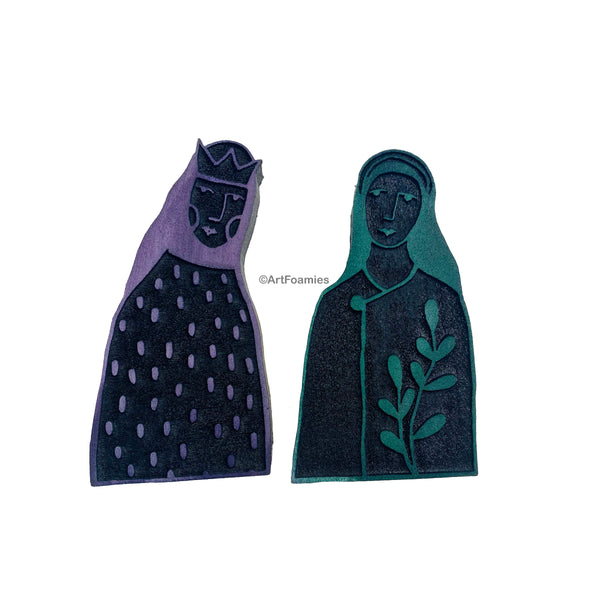 Megan Quinlan | Queen & Goddess | Foam Stamps - Set of 2