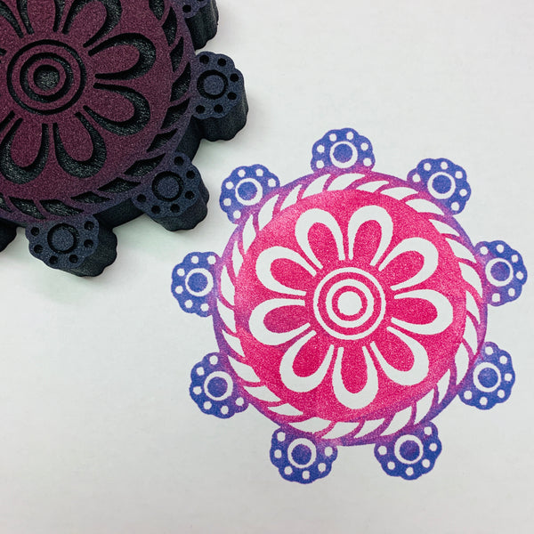 Red Tin Roof | Crochet Mandala | Foam Stamp