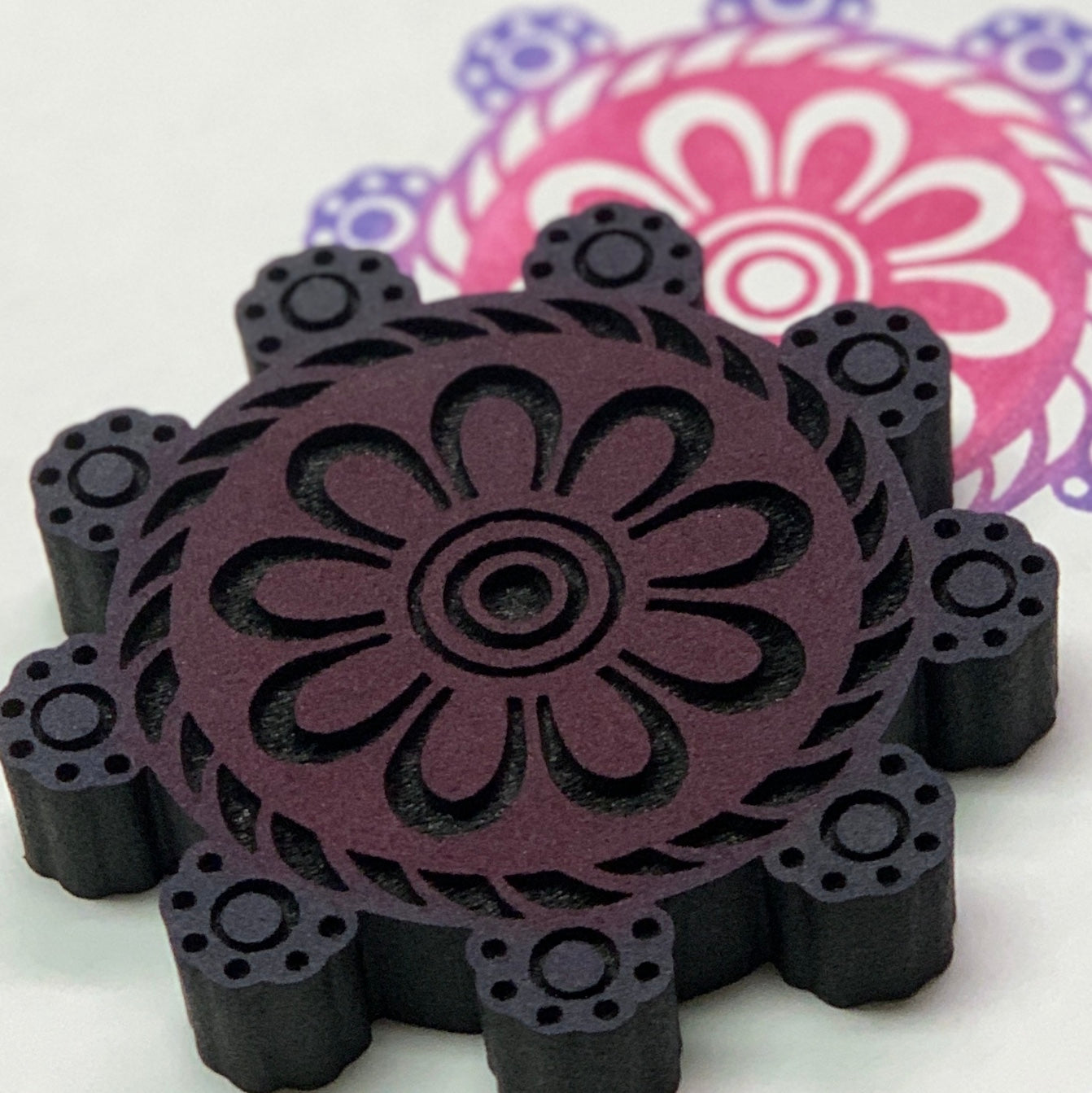 Red Tin Roof | Crochet Mandala | Foam Stamp