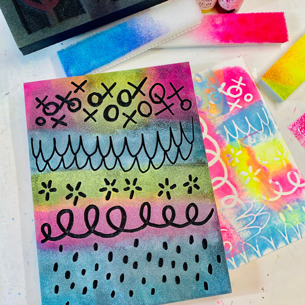 Kae Pea | X's and O's Imprint Pad | Foam Stamp