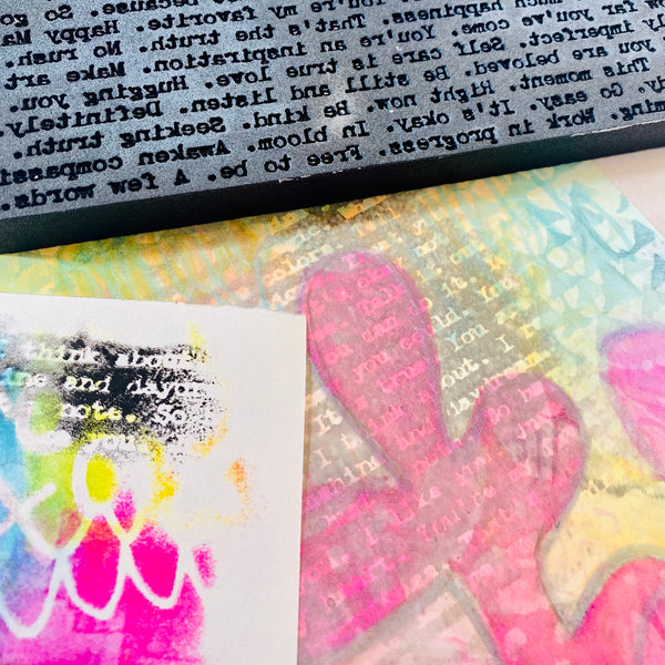 Kae Pea | A Few Words Imprint Pad | Foam Stamp