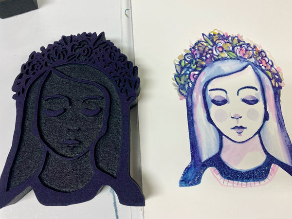 Kae Pea | Floral Crown | Foam Stamp
