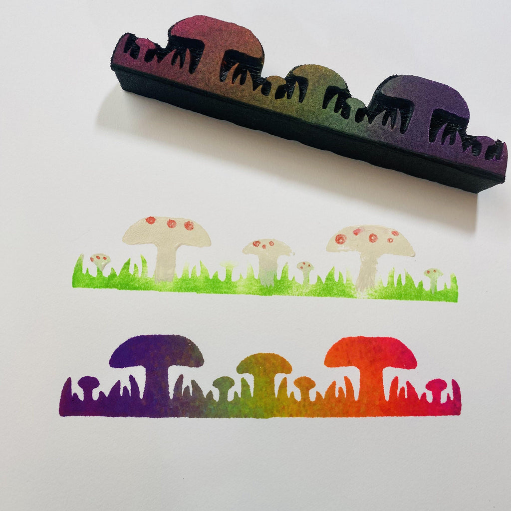 Jone Hallmark | Toadstool Border | Foam Stamp โ Art Foamies