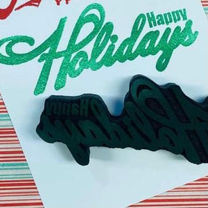 Red Tin Roof | Happy Holidays | Foam Stamp