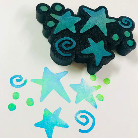 Kae Pea | Star Sprinkles | Foam Stamp