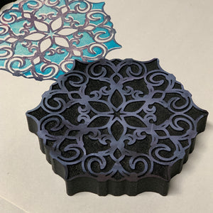 Marta Harvey | Fleur de Lis Hexagons | Foam Stamps - Set of 2