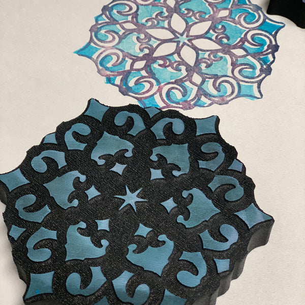 Marta Harvey | Fleur de Lis Hexagons | Foam Stamps - Set of 2