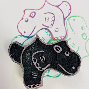 Marta Harvey | Happy Hippo Tessellation | Foam Stamp
