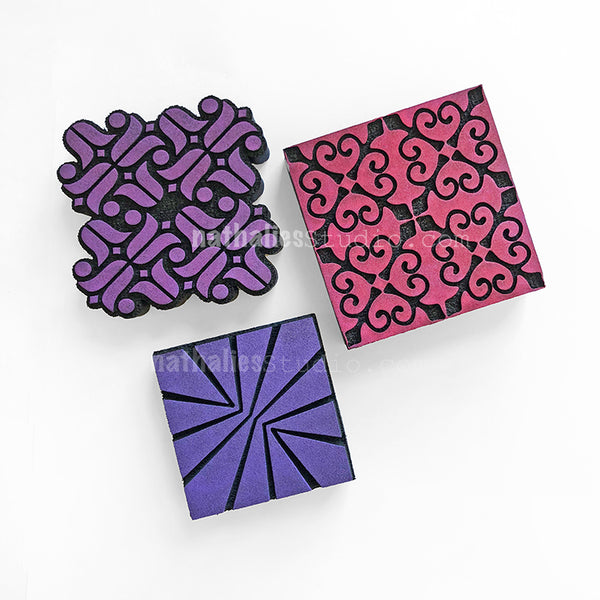 Nathalie Kalbach | Mini Tiles | Foam Stamps - Set of 3