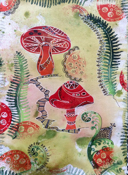 Red Tin Roof | Toadstools | Foam Stamps - Set of 2