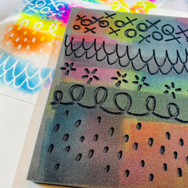 Kae Pea | X's and O's Imprint Pad | Foam Stamp