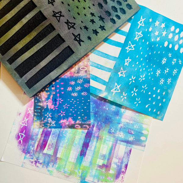 Kae Pea | Stars 'n Stripes Imprint Pad | Foam Stamp